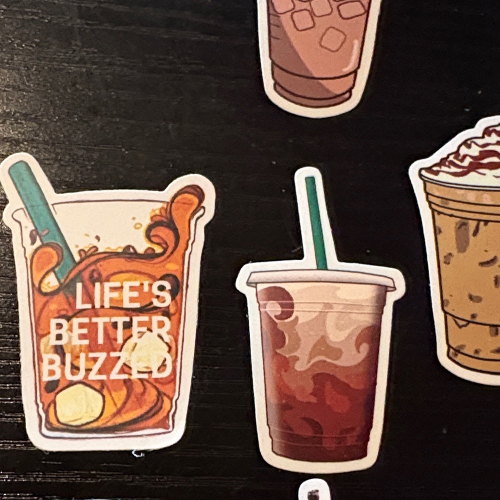 Coffee Themed Sticker Set - Picture 4 of 5